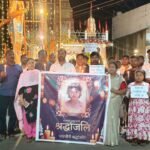 मासूम भव्या जोशी को श्रद्धांजलि देने सड़क पर उतरे बांकीमोंगरा के कांग्रेसजन, आरोपी को फांसी देने की मांग।